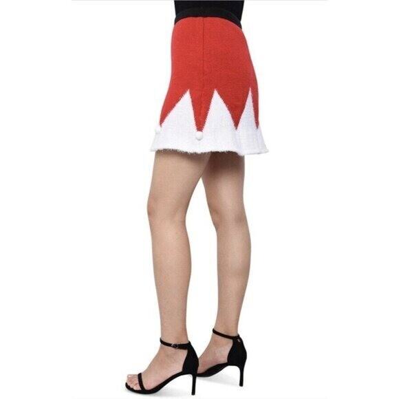 Planet Gold Holiday Christmas skirt junior size L A000373 - Picture 3 of 3
